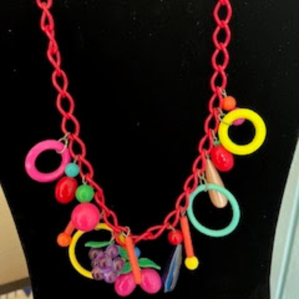 Totally 80s Retro Charm Necklace